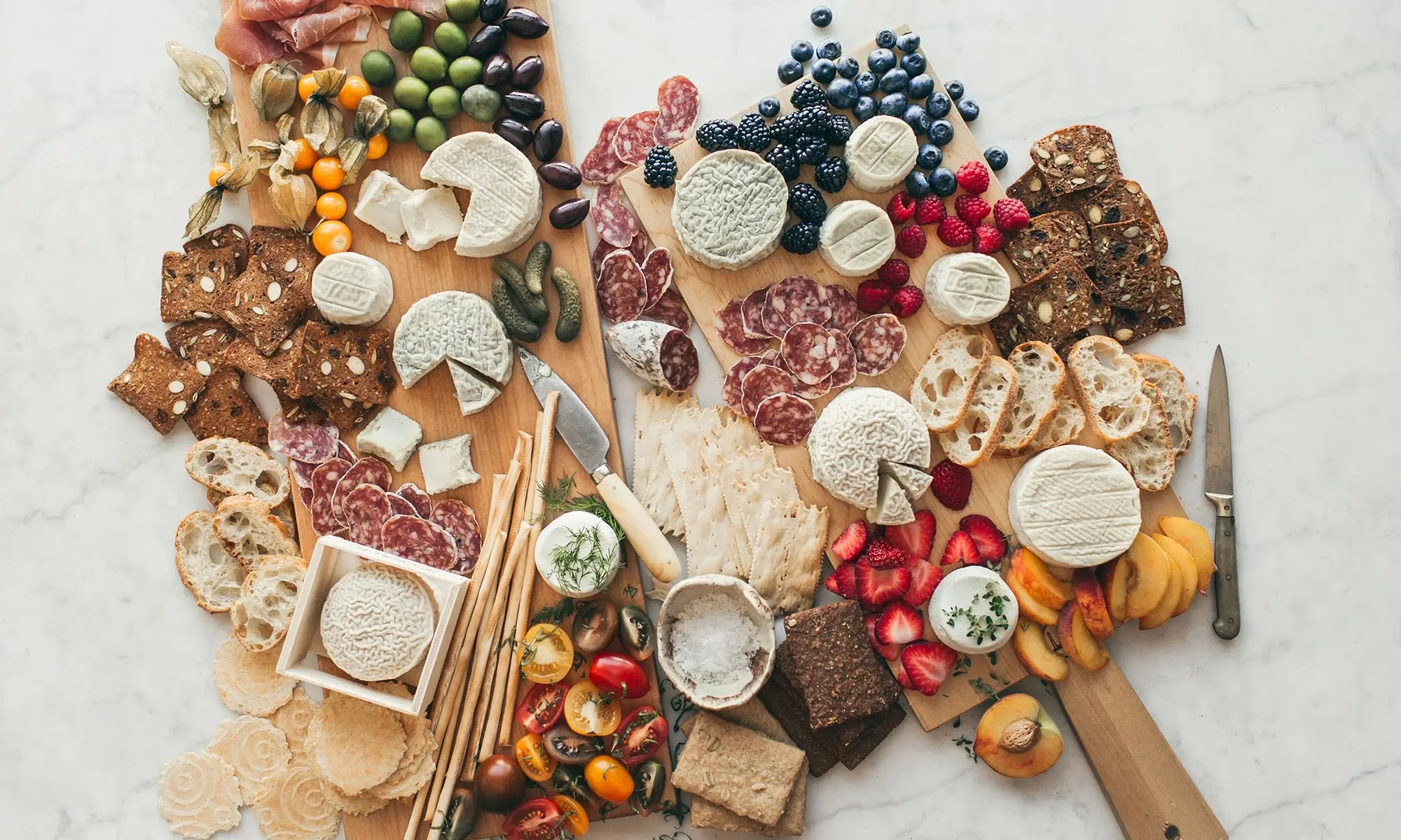 Vermont Creamery Aged Cheese Board with Fruits and Nuts