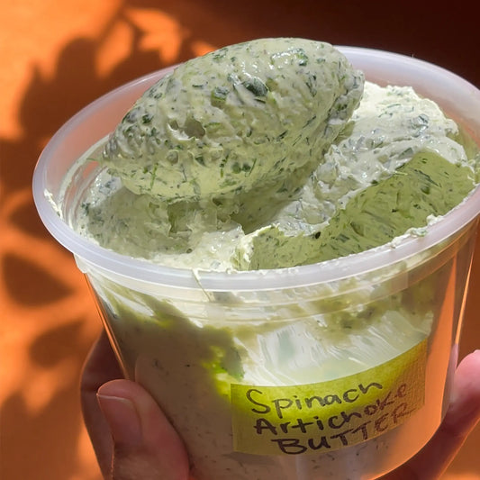 Spinach Artichoke Compound Butter
