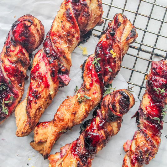 Blueberry, Lemon & Thyme Goat Cheese Twists