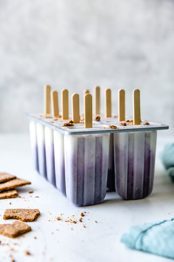 Blueberry Chèvre Cheesecake Popsicles