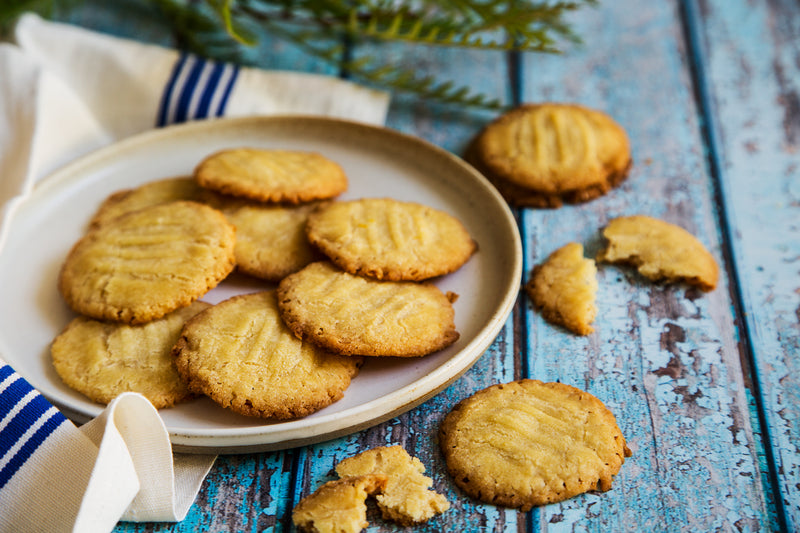 Buttery Ginger Cookies with Lemon Zest