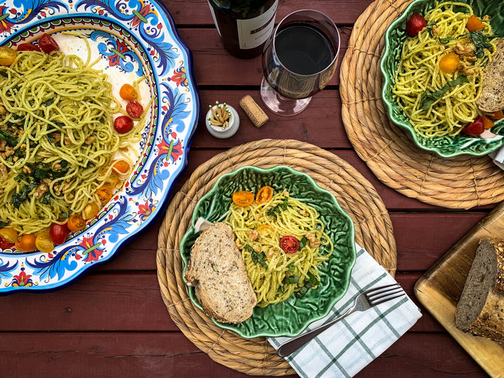 Goat Cheese and Pesto Pasta