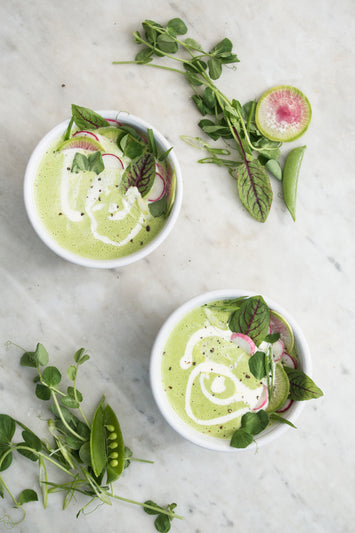 Green Pea Soup With Mascarpone