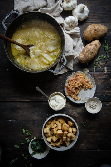 Potato, Garlic, & Leek Soup