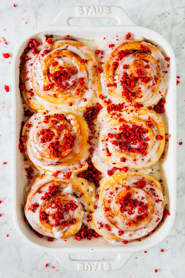 Small Batch Raspberry Goat Cheese Sticky Buns | Vermont Creamery